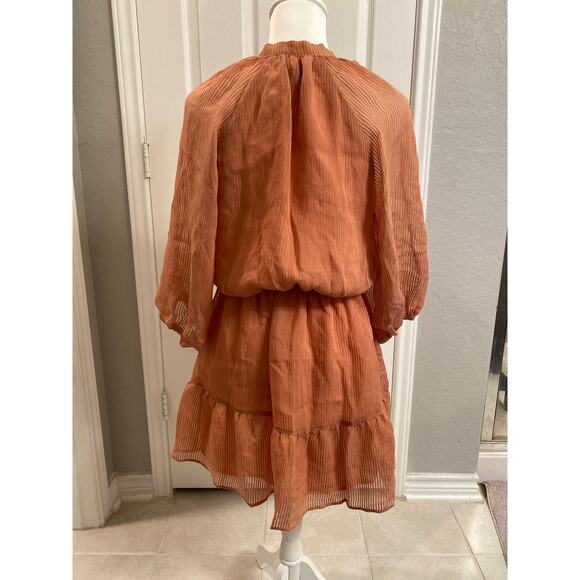 Revolve MINKPINK Women’s Mini Dress Tiered Terracotta Size Small - Picture 7 of 9